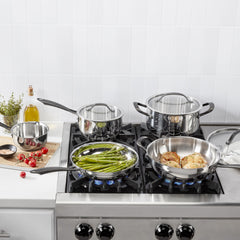 Radiant Pro Stainless with Brushed Titanium Finish 8-Pc Set