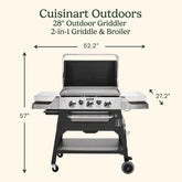 28" Outdoor Griddler™ - 2-in-1 Griddle & Broiler