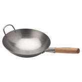 12" Carbon Steel Hammered Wok (Round)