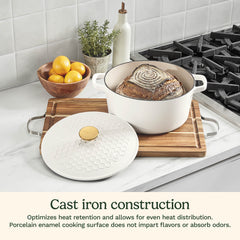 Earth & Essence 5 Qt. Casserole with Cover - Honeycomb Design