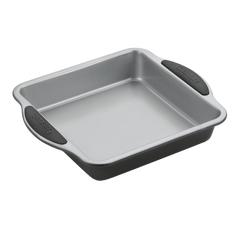 Easy Grip® Silicone Grip Nonstick  9" Square Cake Pan