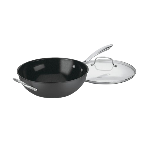12" Stir Fry Wok with Glass Cover